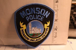 police patch MONSON POLICE MASSACHUSETTS - Picture 1 of 1