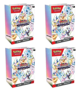 x4 Pokemon TCG Prismatic Evolutions Booster Bundle Factory Sealed ✅ SENT ASAP - Bild 1 von 4