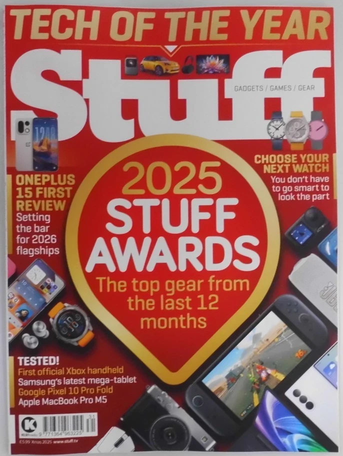 Stuff magazine XMAS 2025 Stuff Awards: Tech of The Year + Choose your next watch - Image 1 of 1