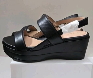 Cole Haan sandalo donna con zeppa Aislin nero taglia 9B - Foto 1 di 5