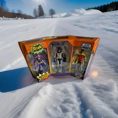 DC COLLECTIBLES MATTEL BATMAN ROBIN BATGIRL CLASSIC TV 66 SERIES 🔥  - Imagem 1 de 4