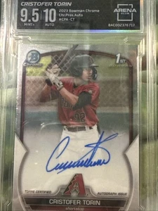 2023 Bowman Chrome 1st Refractor Auto Cristofer Torin Arena Club 9.5/10 - Picture 1 of 2