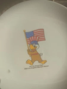 Juegos Olímpicos de Los Ángeles 1984 SAM The Olympic Eagle 8" placa de porcelana de PAPEL - Imagen 1 de 7