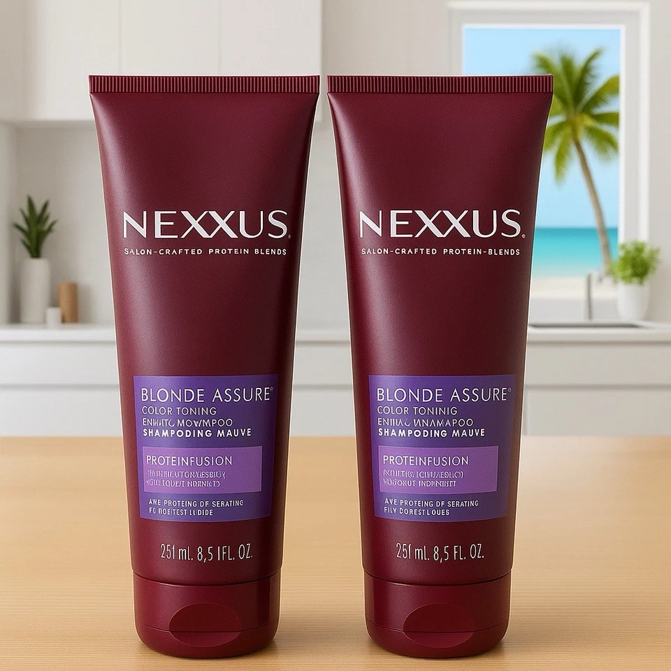 2 ACONDICIONADORES Nexxus Silver Blonde Assure Color Tonificante Púrpura 8.5 OZ Foto 1 de 1