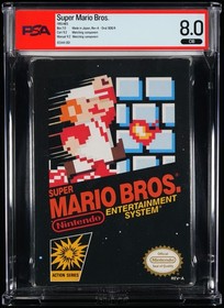 SUPER MARIO BROS OVAL SOQ Rev-A NES CIB Complete In Box STAR CODE PSA Graded 8.0