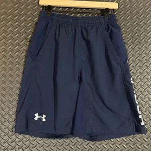 Pantalones Cortos Sueltos Under Armour Azul Logo Atléticos Activos Para Hombre Talla Pequeña - Imagen 1 de 8