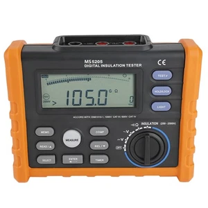 PEAKMETER MS5205 Digital Insulation Resistance Multimeter Tester 0.01MΩ-100GΩ - Picture 1 of 7
