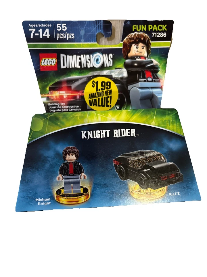 Lego Dimensions Knight Rider Michael Knight K.I.T.T Fun Pack 71286 Nuevo Foto 1 de 1