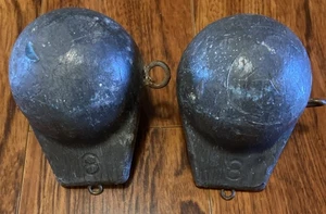 2 ANGELN DOWN RIGGER GEWICHTE 8 Pfund Ea. (7,5 Pfund) KUGEL MIT FLOSSE MIT 2 AUGEN SIEHE FOTO - Bild 1 von 3