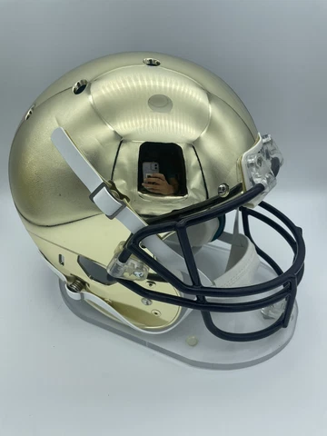 Gold Notre Dame Fighting Irish Authentic Football Helmet W/ Stand Cover