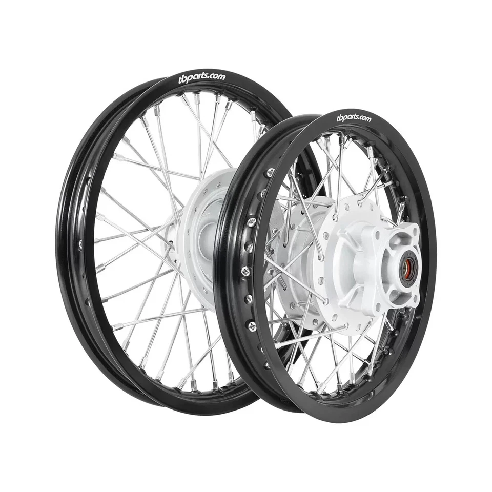 Honda CRF110 Complete Heavy Duty Wheel Set Front Rear Black Aluminum Rims - Image 1 of 1