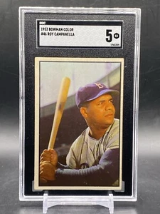 Tarjeta de colección 1953 Bowman #46 Roy Campanella Brooklyn Dodgers Salón de la fama SGC 5 - Imagen 1 de 2