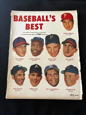 La mejor revista de béisbol 1952 de colección - con Jackie Robinson Phil Rizzuto Foto 1 de 3