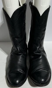 Lucchese Herren Western Cowboystiefel Schwarz Handarbeit Größe 11 EE - Bild 1 von 8