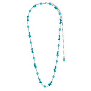 Collana catena rustica in finta pietra turchese - SPEDIZIONE VELOCE DAGLI USA - Foto 1 di 3