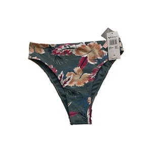 Roxy Swimsuit Bottoms Womens Size XS Moderate Coverage Green Floral NWT - Picture 1 of 5