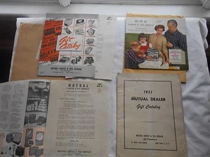 MUTUAL COFFEE & TEA SERVICE X 4 GIFT CATALOGS/W- ENVELOPES-1951-(17-18 & 19) - Picture 1 of 6