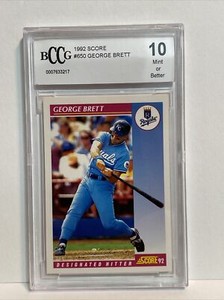George Brett 1992 Score #650 Kansas City Royals Baseball BCCG 10 BB390