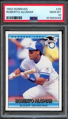 BB - 1992 Donruss - #28 - Roberto Alomar - PSA 10 - GEM MT Foto 1 de 2