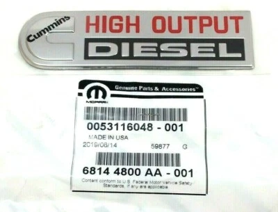 RAM 2500 3500 Cummins High Output rear tailgate chrome Nameplate Emblem Badge - Image 1 of 4