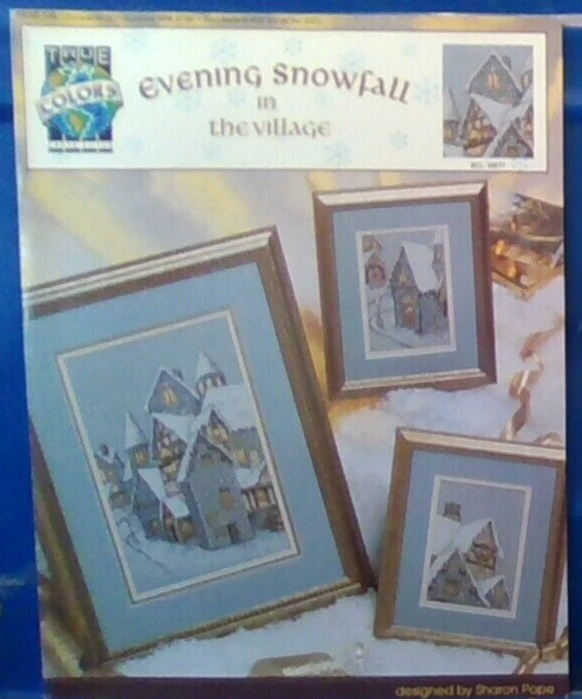 Evening Snowfall In The Villiage cross stitch graph by True Colors/ Sharon Pope - Image 1 of 1