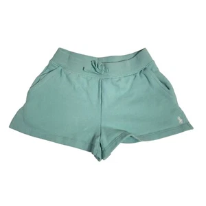 Polo Ralph Lauren Girls Green Cotton Shorts M 8-10 Drawstring - Picture 1 of 3