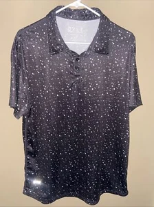 BYLT Polo Shirt Adult Extra Large Black Drop Cut Lux Performance Stretch Mens XL - Picture 1 of 7