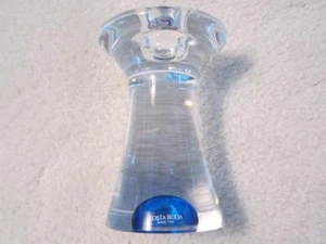 COSTA BODA "ZOOM-BLUE" BY Goran Warff 5 INCH CANDLESTICK HOLDER, NEW - Picture 1 of 9