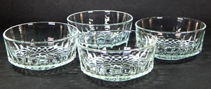 MCM 4 ENSALADERAS DE POSTRE CRISTAL ARCOROC DIAMOND POINT STARBURST CRISTAL TRANSPARENTE - Imagen 1 de 11