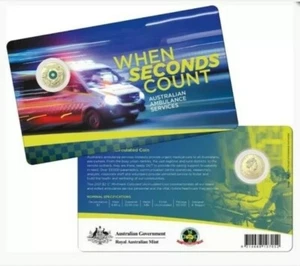 Australia RAM Card 2021 $2 Two dollar coin WHEN SECONDS COUNT Mintmark C Colour - Picture 1 of 4
