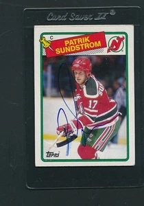1988/89 Topps #67 Patrick Sundstrom Devils Signed Auto *E8537 - Picture 1 of 1