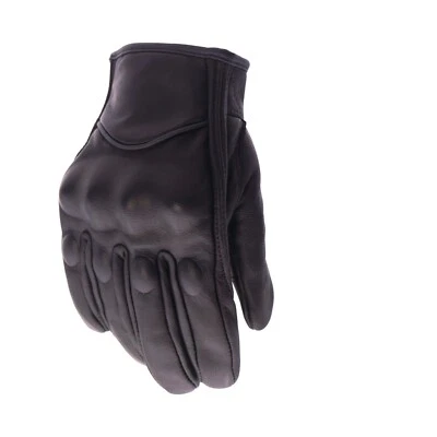 Guantes de motocicleta para hombre Shamofeng negros de cuero genuino pantalla táctil completa para carreras Foto 1 de 3