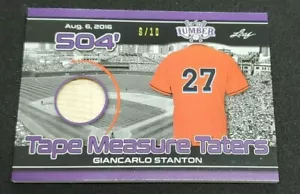 Giancarlo Stanton 2021 Leaf Lumber Maßband Taters Game Used Bat 9/10 - Bild 1 von 2