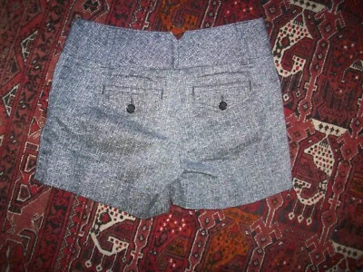 Express Women's 00 Black White Flat Front Dress Shorts Wide Belt Loops Preppy - Image 1 of 4