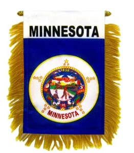 Minnesota 1957 State Mini Banner Flagge Auto Haus Fenster Rückspiegel US State - Bild 1 von 4