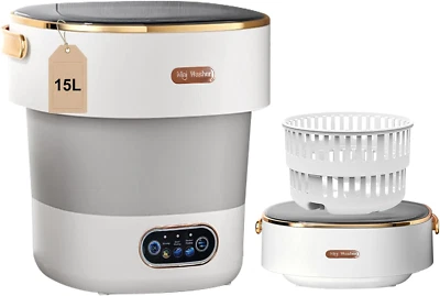 Portable Mini Washing Machine | 15L Washer with Spin Basket - Image 1 of 4