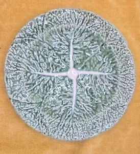 Bordallo Pinhiero Cabbage Leaf Plate 8-1/2", Perfect for Easter! Cottagecore - Picture 1 of 4