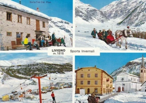 CARTOLINA LIVIGNO SPORTS INVERNALI VEDUTINE BOTIA CANTONI 1988 UNICA SU EBAY - Foto 1 di 2
