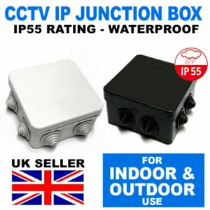 WHITE/BLACK DEEP BASE JUNCTION BOX CASE FOR BULLET MINI DOME CAMERA CCTV CABLE - Picture 1 of 8
