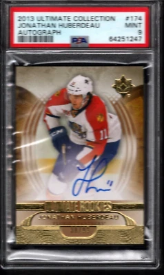 JONATHAN HUBERDEAU 2013-14 Upper Deck Ultimate ROOKIE AUTO #38/99 PSA 9 Mint RC - Image 1 of 2