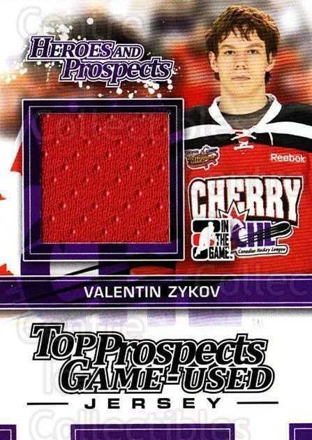 2013-14 ITG Heroes and Prospects Top Prospects Jersey #30 Valentin Zykov - Image 1 of 1