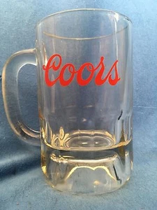 Vintage COORS BEER Mug Brewery Draft Glass Advertisement Colorado Rockies Cold - Picture 1 of 8