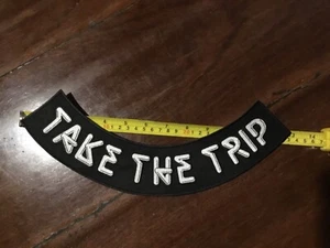 SANDY HARBUTT STONE rocker Embroided & RIP vest patch sew on take the trip BIKER - Picture 1 of 8