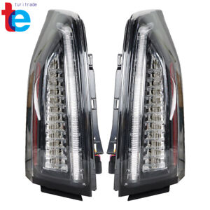 Black Tail Lights Assembly For 2013-2018 Cadillac ATS LED Clear Left+Right Side