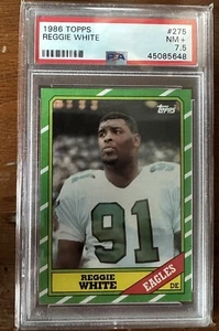 1986 Topps Reggie White Rookie #275 PSA 7,5 NM+ - Foto 1 di 2