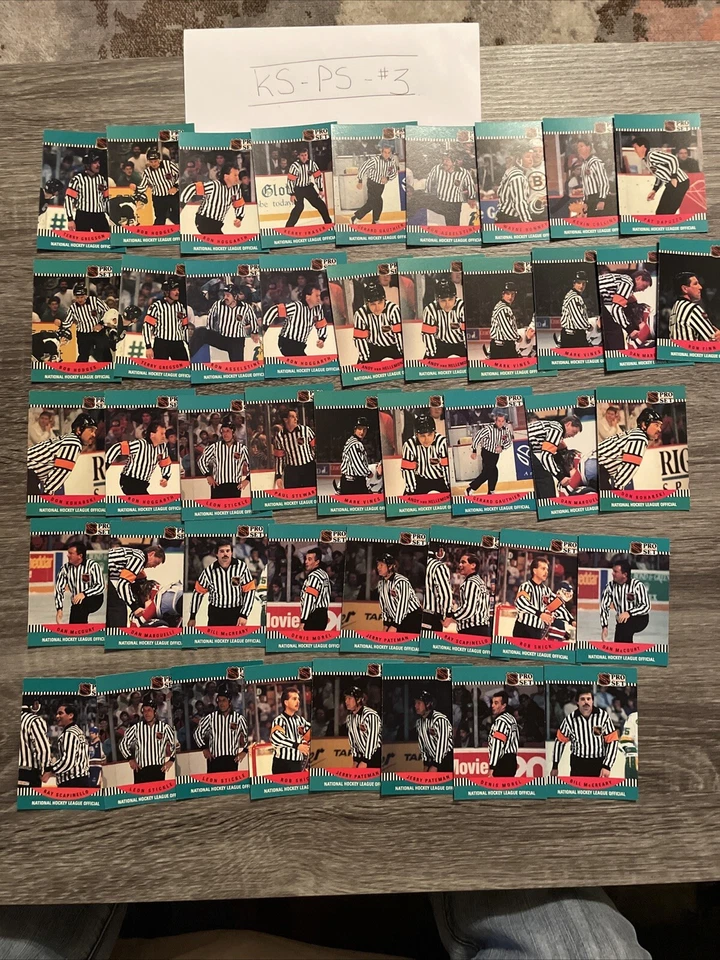 1990-91 Pro Set Referee Card  40+ Card Lot! NHL - Image 1 of 4