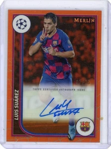Luis Suarez 2023-24 Topps Merlin Chrome UCC Orange Refractor Auto /25 Barcelona - Picture 1 of 2