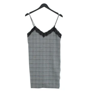 Zara Women's Mini Dress S Grey Polyester with Nylon Mini - Picture 1 of 5