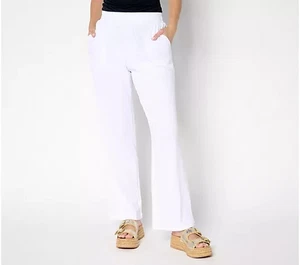 Belle by Kim Gravel Packabelle Getaway Solid Beach Pant-White-XL-NEW-A688243 - Picture 1 of 2
