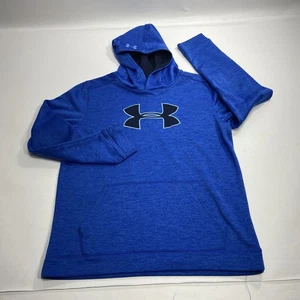 Under Armour Hoodie Sweatshirt Youth Size XL YXL Loose Fit Coldgear Blue - Picture 1 of 6